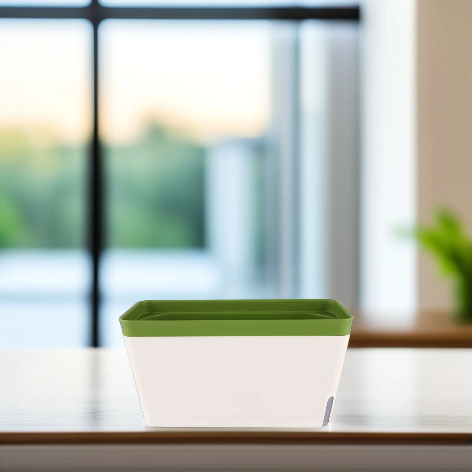 

2pcs Self Watering Planter Small Rectangle Basin Lazy Plastic Plant Storage Absorption Garden Planter Flowerpot Plants Holder