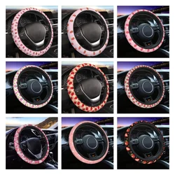 Cute Steering Wheel Cover Universal 15 Inch Car Accessories Protector for Women Men Pink Strawberry Car Decoration Accessories