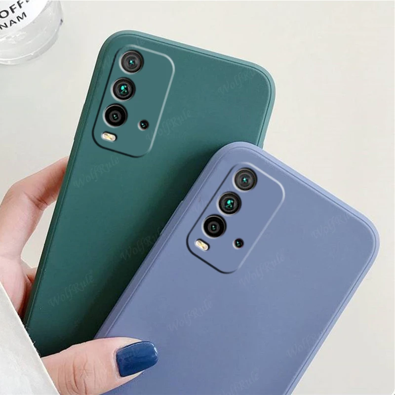 For Cover Xiaomi Redmi 9T Case Redmi 9T Capas Liquid Silicone Shockproof Phone Back Bumper TPU Soft Case Redmi 9T Fundas 6.53\