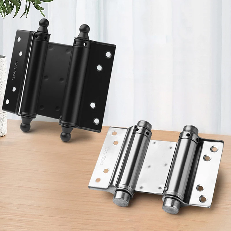 Stainless Steel Free Door Hinges With Inner And Outer Double Opening Automatic Door Closing Thickened Spring Silent Hinges