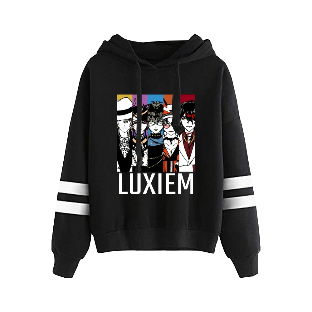 

2026 Luxiem VTuber Vox Akuma Mysta Rias Unisex Pocketless Parall Bars Sleeve Sweatshirts Men Women Hoodue Harajuku Clothes