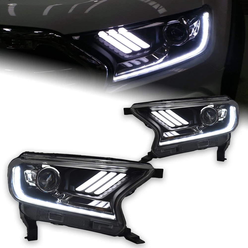 

AKD Car Styling for Ford Ranger Headlight 2016-2017 Everest LED Head Lamp H7 D2H Hid Option Angel Eye Bi Xenon Beam Accessories