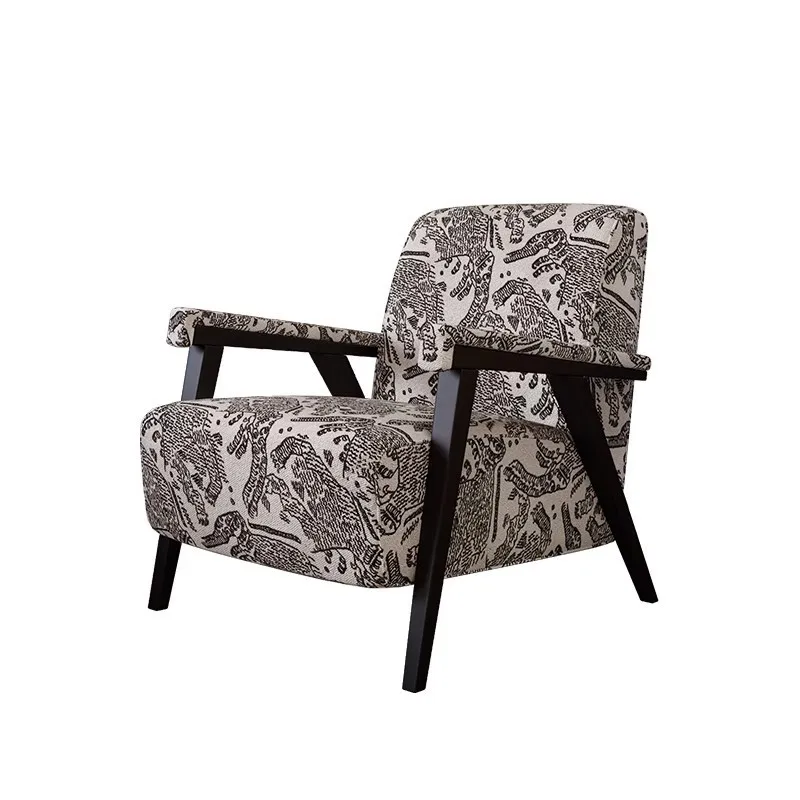 

mk-Wabi-sabi Antique Designer Single Sofa Chair French Vintage Homestay Living Room Balcony Bedroom Home Lounge Chair#