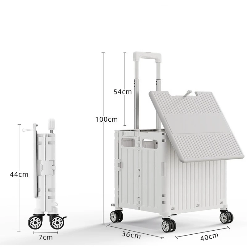 

Portable folding shopping cart