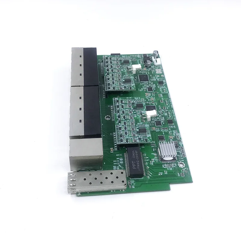 غير المدارة 16 ميناء 10/100 متر 12V-52V16 100 متر ميناء مع 2 1000 متر NVR/UPLINK and1 SFP 1000 متر وحدة الصناعية PCBA المجلس