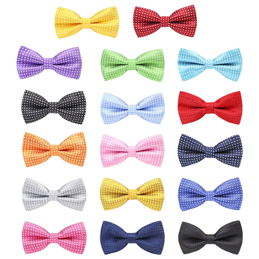 Children Fashion Formal Dot Bowtie Reusable And Easy To Clean Dot Pre-tied Bow Tie For Girls Boys