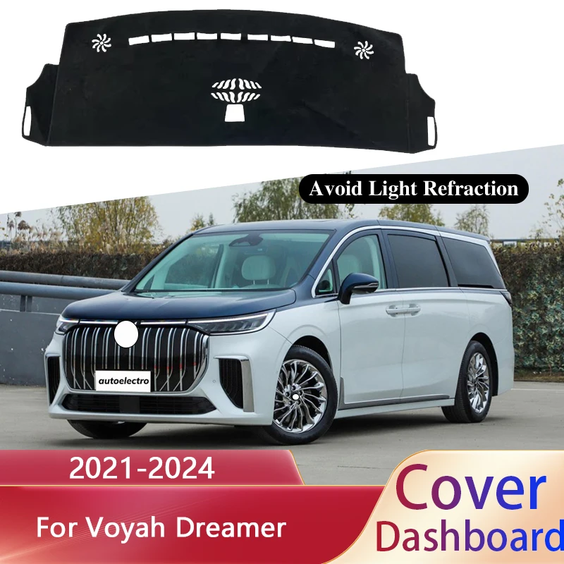 

Car Dashmat For Voyah Dreamer Dream 2021~2025 2022 2023 2024 Rabdan One Seven Dashboard Cover Dash Mat Carpet Liner Sunshades