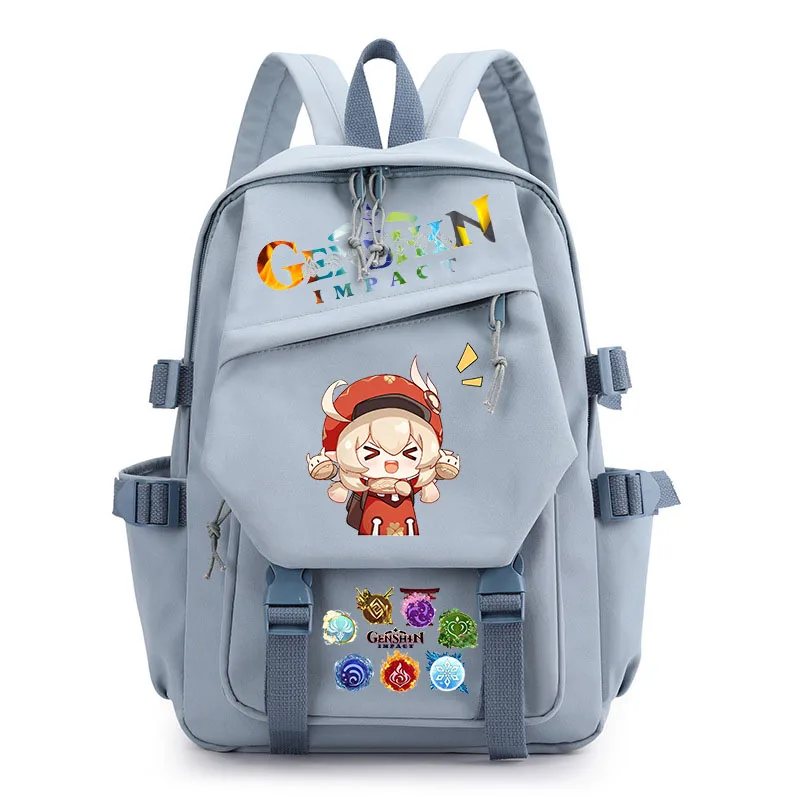 Genshin Impact various colors of casual bags boys and girls bags cartoon printing backpack children backpack youth student schoo