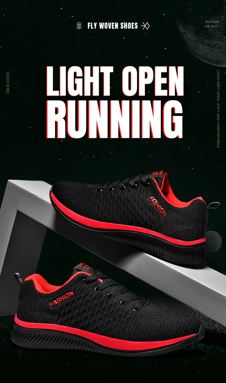 Männer Rennen Gehen Stricken Schuhe Mode Lässig Turnschuhe Atmungsaktive Sport Sportlich Gym Leichte Männer Turnschuhe Casual Schuhe – Detail 2