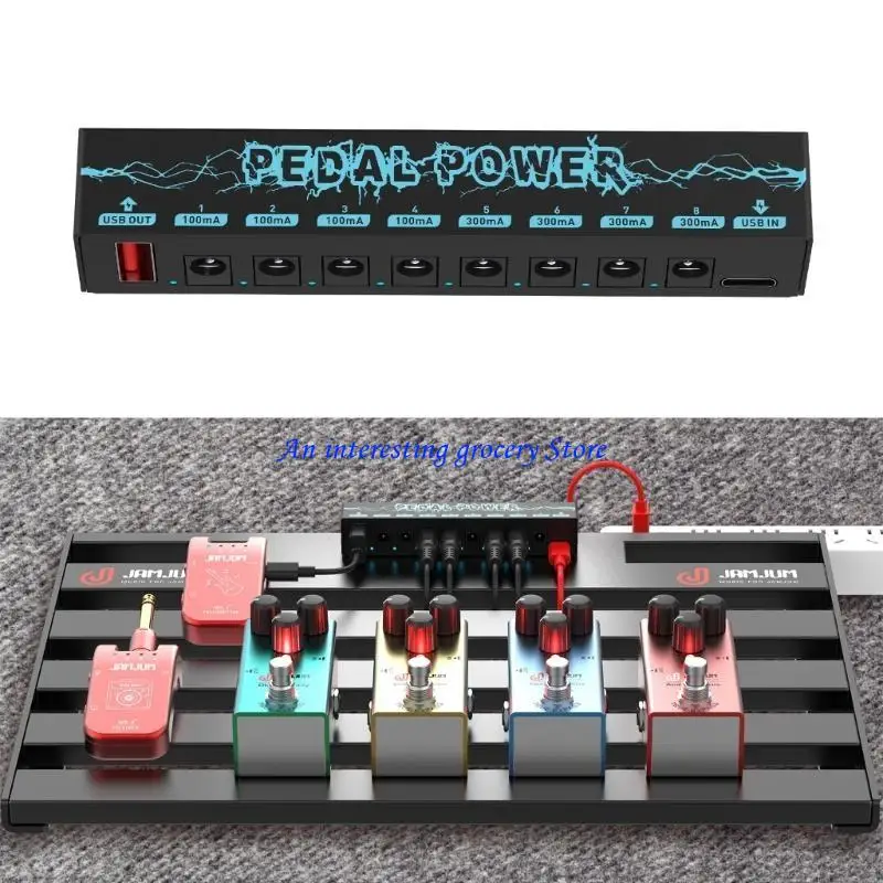 652D Guitar Effect Pedal Power Supply Sets, 8 Isolated Output for 9V Effect Pedals
