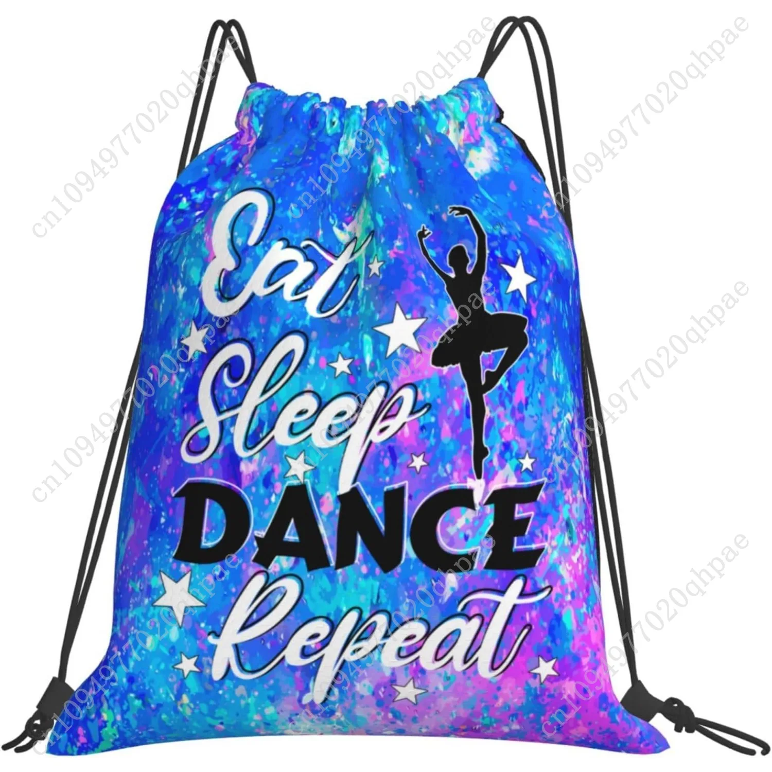 Eat Sleep Volleyball Repeat Drawstring Backpack Gym String Bag Drawstring Sackpack Sport For Womens Mens