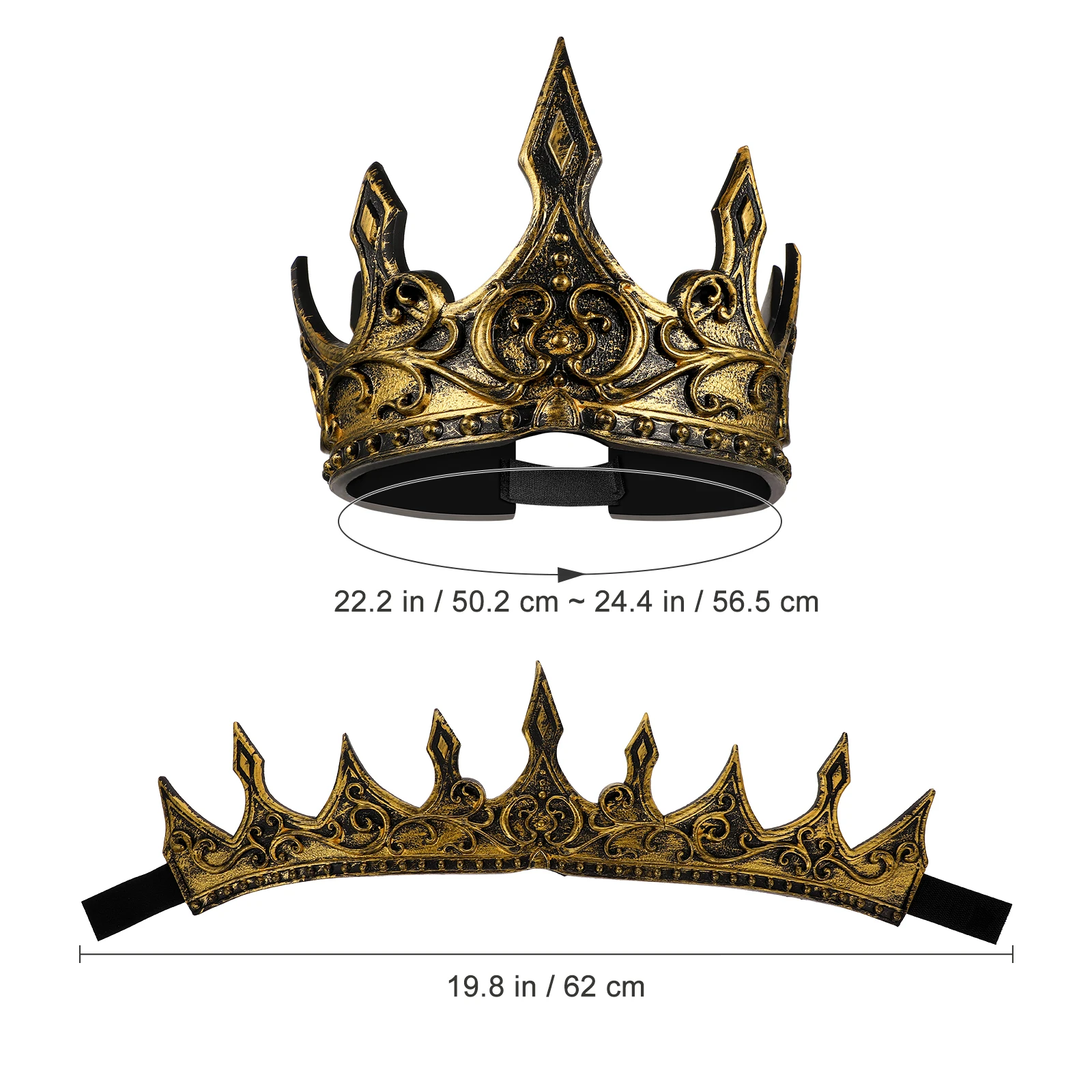 2/1pcs korun král muži dospělé jubilejní večírek kostým narozeniny středověký příslušenství klobouky upír goth kings děti královna dekorace