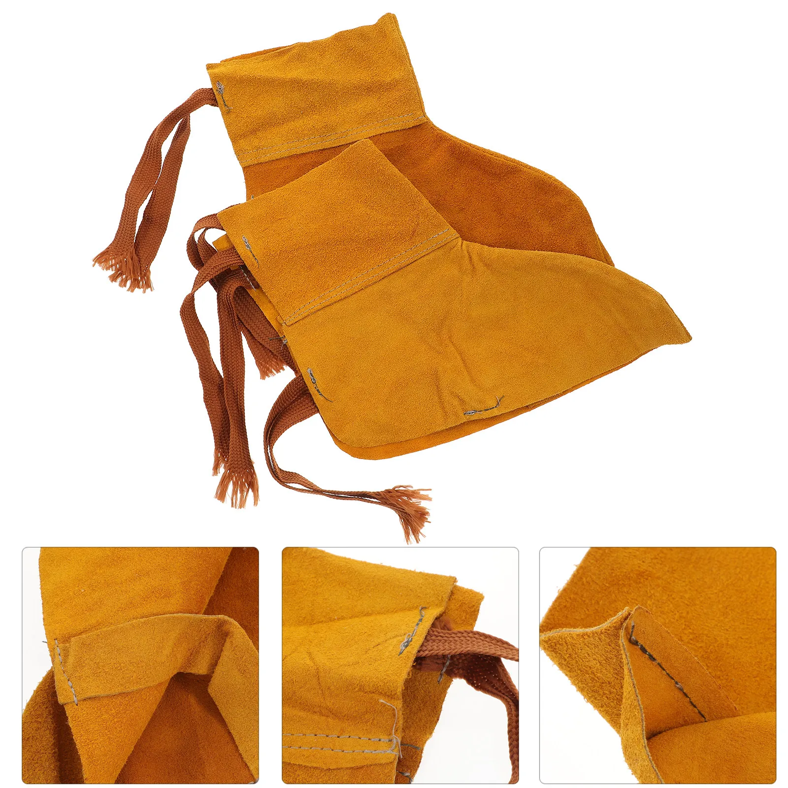 

1 пара защитных чехлов для обуви сварщика, устойчивых к высоким температурам, нескользящих, легких, портативных, для защиты ног, для обеспечения безопасности сварщиков