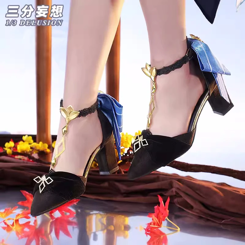 

Game Genshin Impact Ganyu Cosplay Shoes Role Play Lantern Rite Carnival Comic-con Party Cos Accessories High Heel Shoes Pre-sale