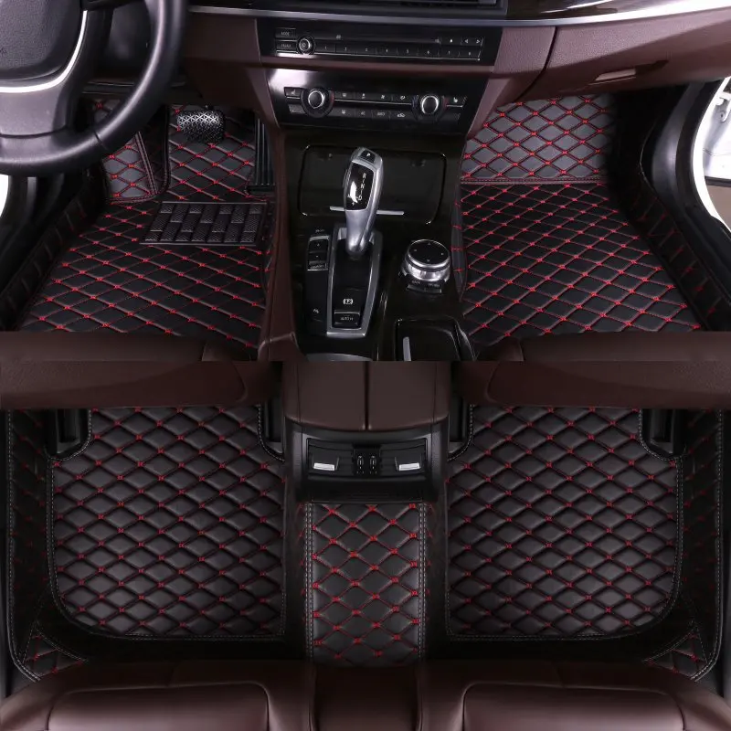 Car Floor Mats For VW VW Golf 7 7.5 GTE GTD GTI 2012~2020 Carpets Leather Mat Rugs Pad Interior Parts Car trunk mat