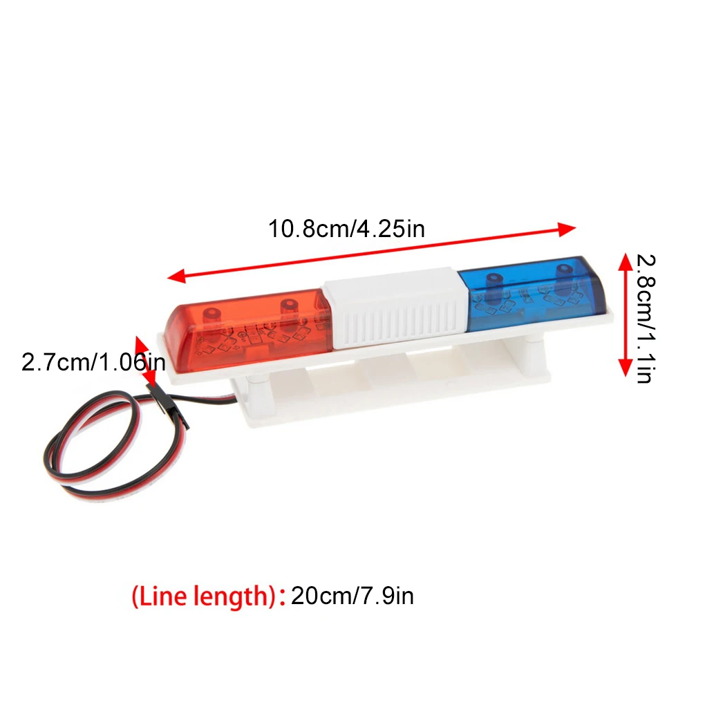 RC Auto Polizia LED Flash Luce Luci Allarmanti per 1/8 1/10 Axial HSP Kyosho Tamiya SCX10 D90 RC Accessori Auto