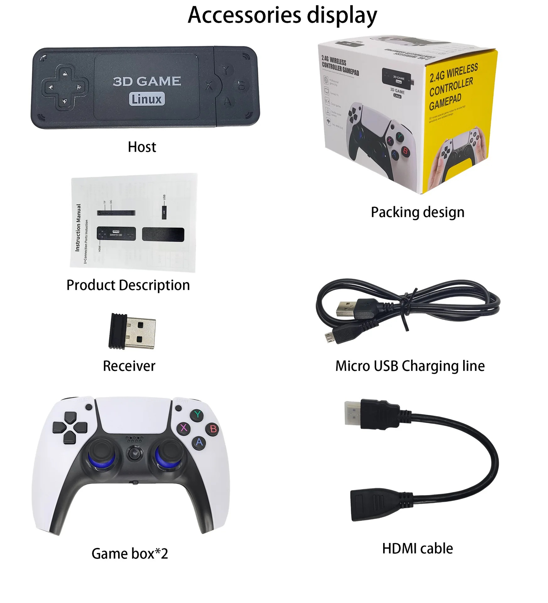 U9 برو لعبة وحدة تحكم HDMI HD 2.4G التلفزيون اللاسلكي لعبة وحدة التحكم 3D إله الحرب PSP الحديد الملاكمة 6 P5 اللاسلكية تحكم لعبة عصا ل PS1 / GBA / GB