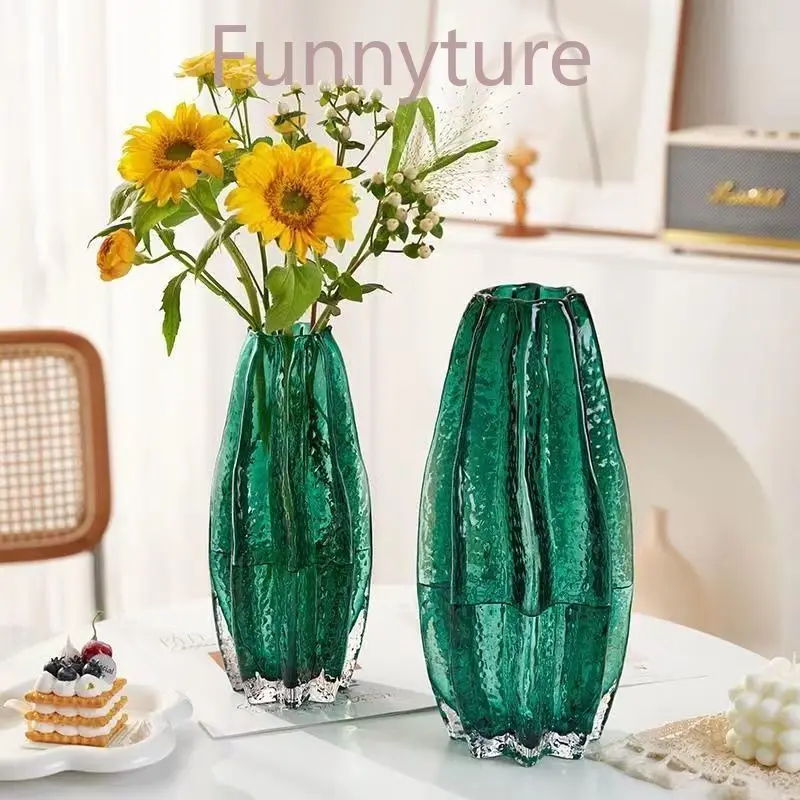 

glass vase premium large vase flower rose flower arrangement living room dining table home decor decoration mariage