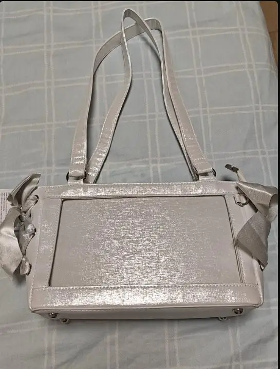Japanese Transparent Ita Bag Lace-up Bow Sac Femme Underarm Bolsos Mujer Portable Bags for Women Exquisite Shopper Bolsas