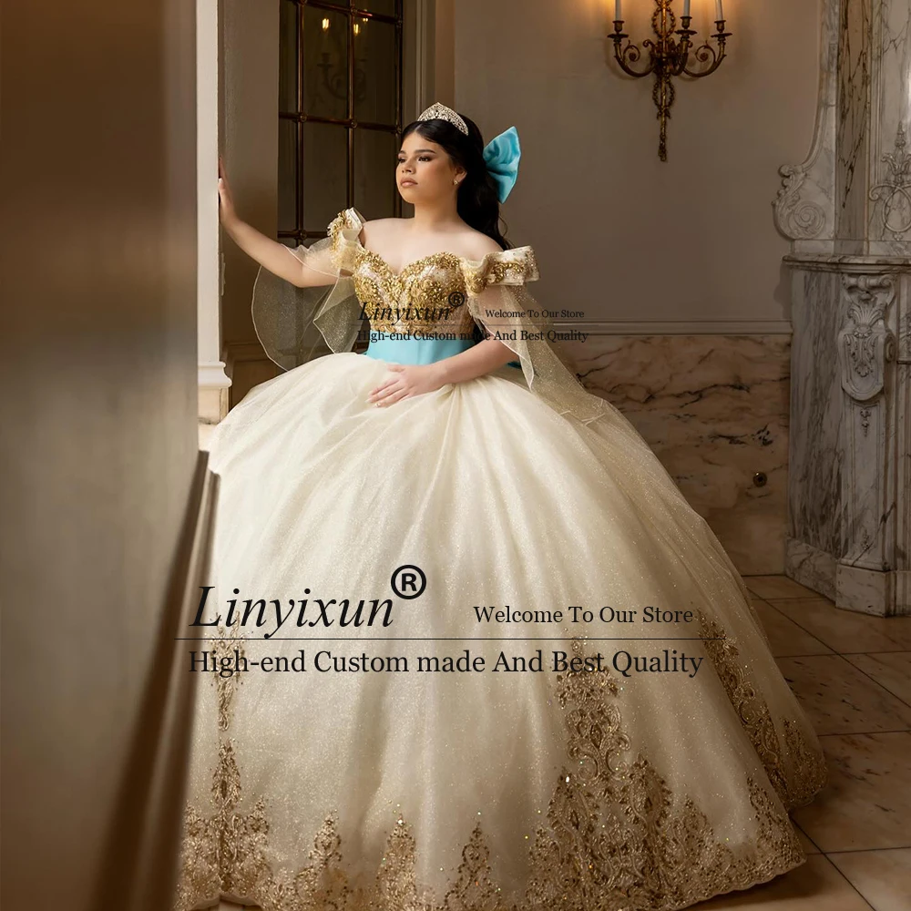 Exquisite Shiny Quinceanera Dresses 2025 Applique Glitter Ball Gowns Girl Sweet 16 Birthday Party Customized robe de ceremonie