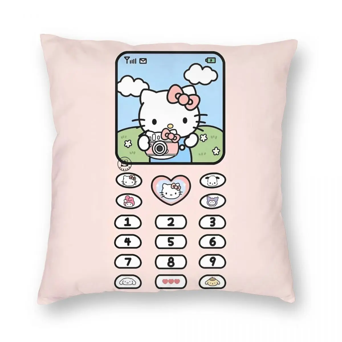 Sanrio Kawaii Hello Kitty Pillowcase Printed Polyester Cushion Cover Decoration Cartoon Pillow Case Cover Home Wholesale 45X45cm