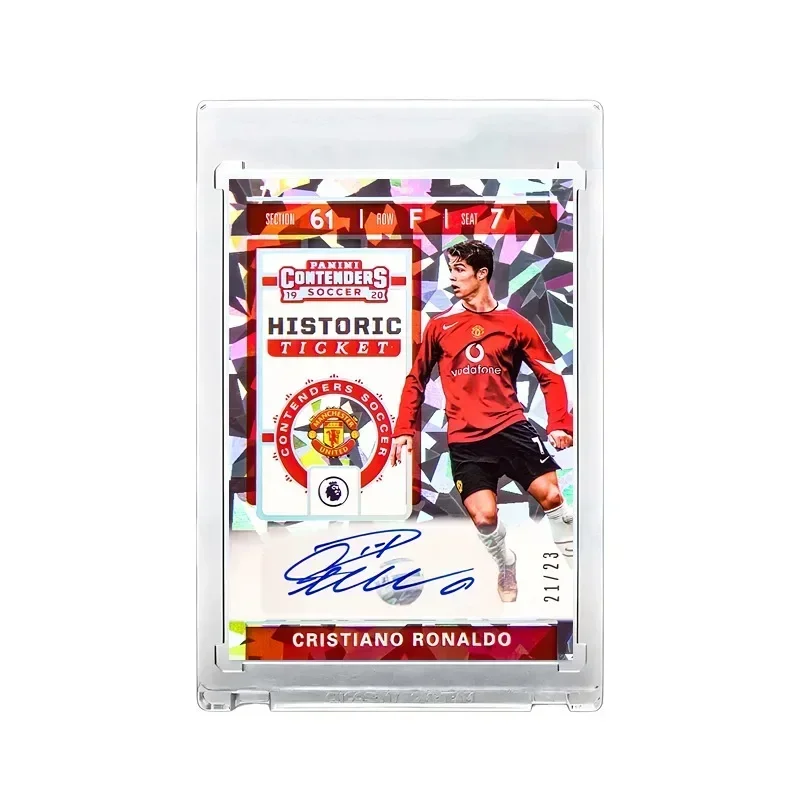 Pánini Sztár DIY homemade cristiano Ronaldo autographed collectible rty Futball-labda Fiú Munkaszüneti nap Adomány rty Tetőcserép refractor