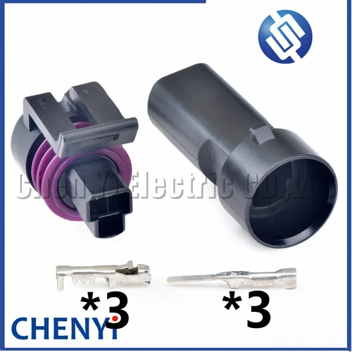 Conector impermeable de 3 pines para coche, presión de combustible y aceite, enchufe del Sensor de posición del acelerador TPS 12110192 12065287 12078090 0441004 serie efi