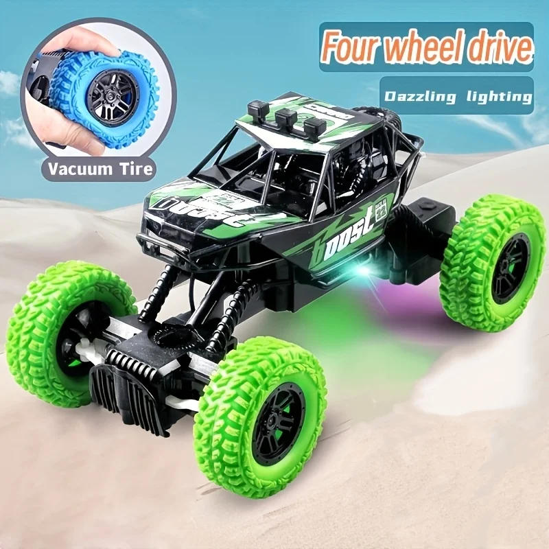 Op afstand bestuurbare off-road klimauto, snel oplaadlicht speelgoedmodelauto als kerstcadeau