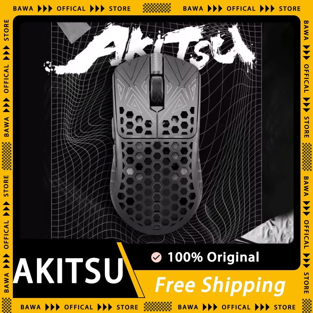 PRE-ORDER Vancer AKITSU Carbon Fiber Mouse PAW3395 8K Dual Mode Wireless Gaming Mouse Low Delay Gaming Mouse Gamer Accessories