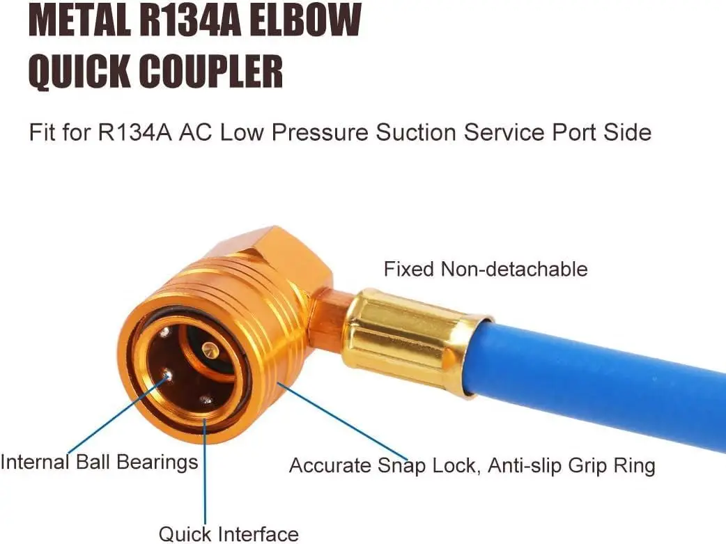 Recarga para Coche AC R134a con Kit Medidor Herramienta Carga Refrigerante Aire Acondicionado Automatique con Manguera CargaFreón