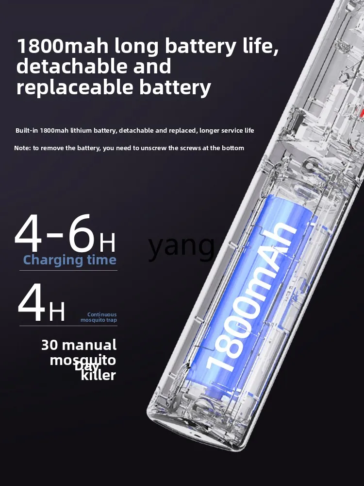 Yjq electric mosquito swatter rechargeable household powerful mosquito control and mosquito repellent two-in-one fly swatter