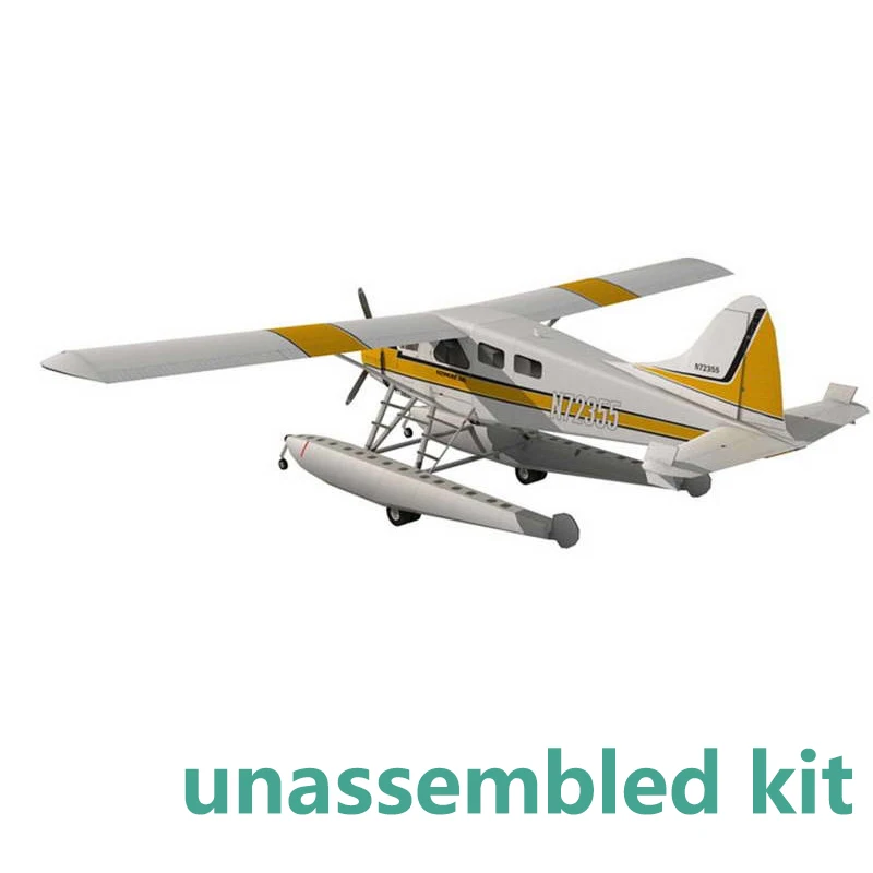 1:32 DHC-2 سمور تعويم طائرة مائية ثلاثية الأبعاد ورقة نموذج مجموعة الطائرة الحرفية ورقة نموذج Papercraft جمع لعبة تذكارية