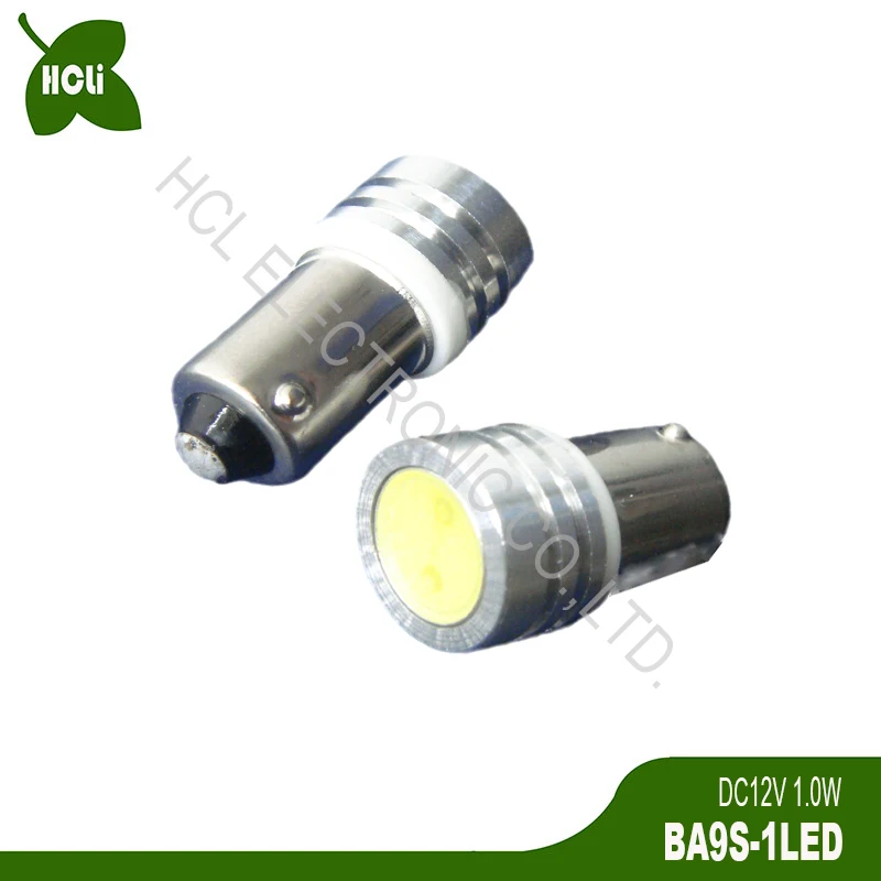 High Power 1W DC3V 4.5V 6V 12V BA9S BAX9S T11 T4W Auto Led Warning Signal Indicating Lamps,Door Light Bulbs free shipping 5pcs