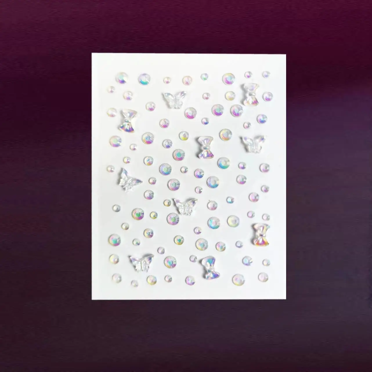 3D Acrylic Diamond Stickers Butterfly Crystal Patch for Stage Makeup
