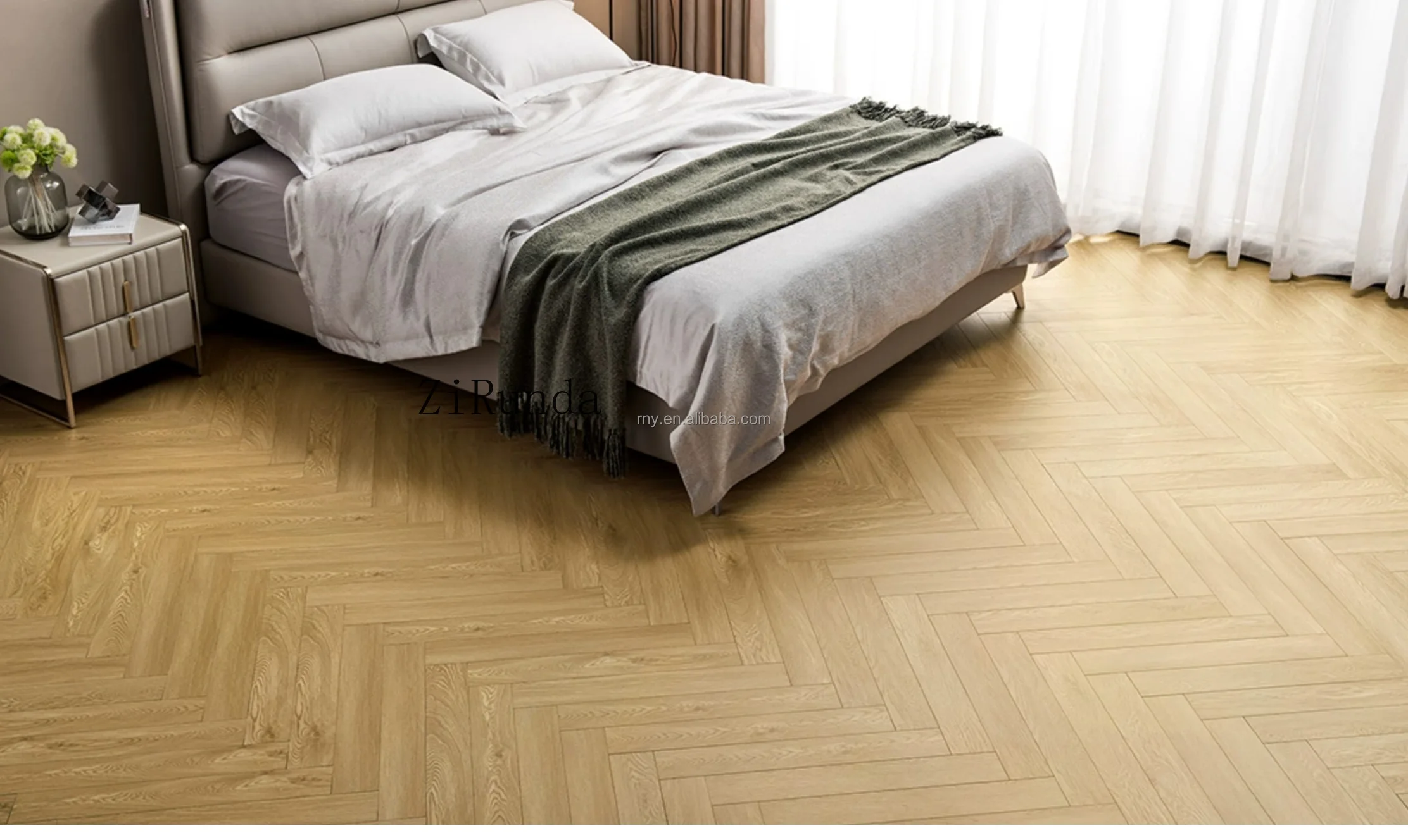 Customized version 14mm oak herringbone quality natural brushed color modern engineered floor