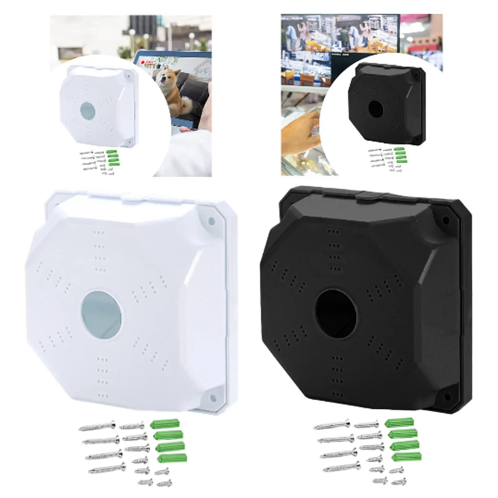 Dome Camera Mount Box Wear Resistant Accessories Junction Outlet Box for Security Camera Office Home Surveillance Cameras Indoor