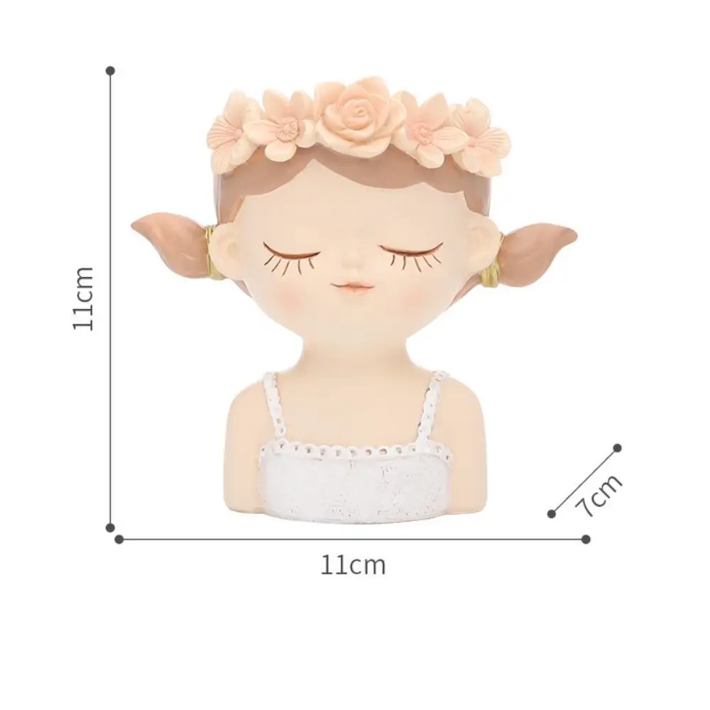 أصيص زهور مصنوع يدويًا من الراتنج للفتيات ، المزارعون ، النحت ، الإبداعي ، ديي ، لطيف ، المنزل ، ديكور الغرفة ، هدية #6