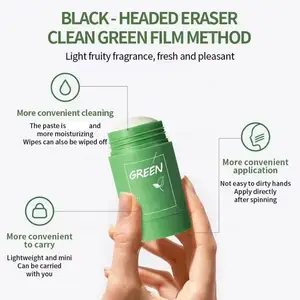 Tongkat Masker Wajah Teh Hijau Untuk Penghilang Komedo Wajah, Pelembab Tongkat Masker Pembersih Dalam Pori, Kontrol Minyak Untuk Semua Jenis Kulit 12 produk kulit dengan penjualan terbaik - №