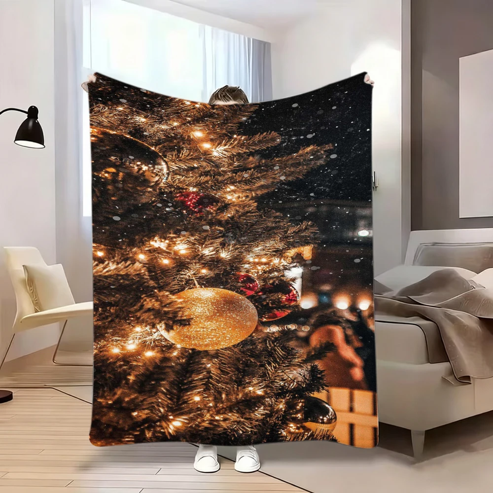 Modern Winter Cafe Motif Cozy Bed Blanket Versatile Home Decor Gift Idea For Gym Dance Studio Lounge Room Space