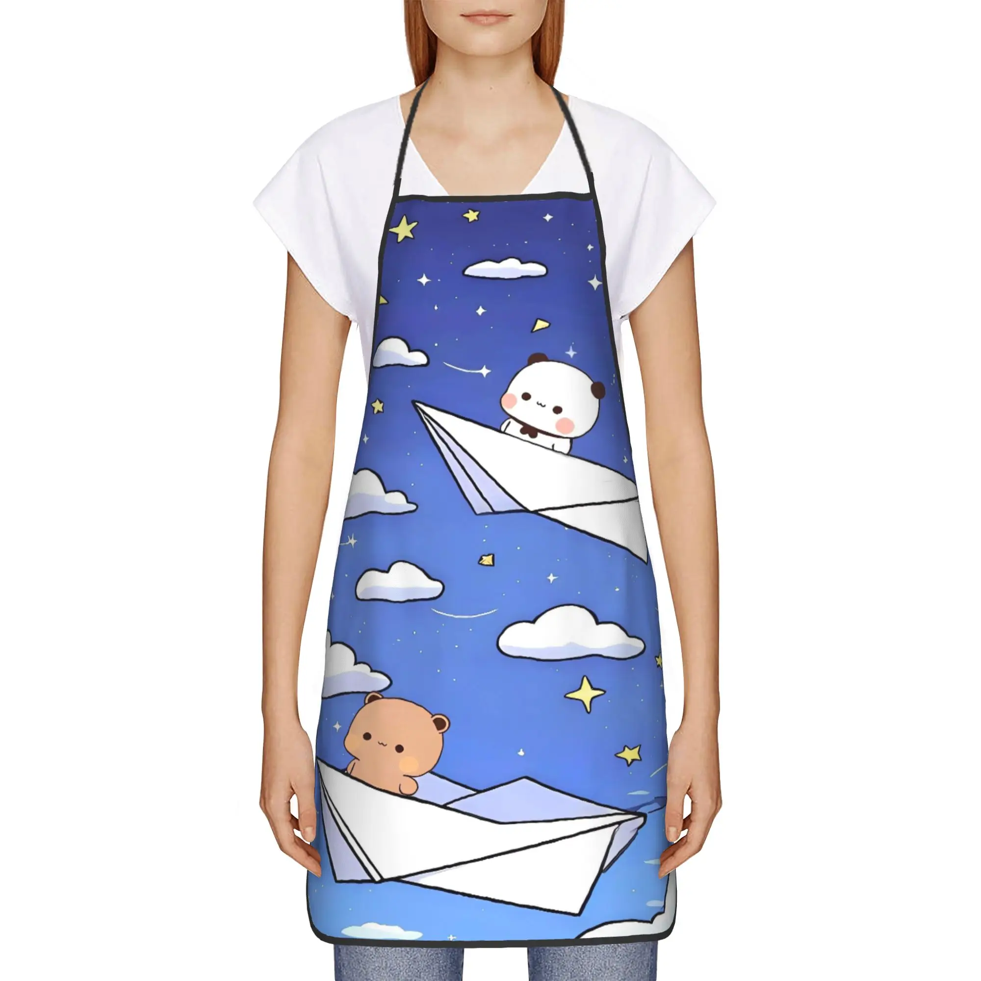 

Bubu Dudu Flying Apron Adult Barbecue Kitchen Accessories Cleaning Fashion Aprons without Pocket