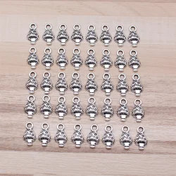 IFOCUS 40pcs/Lot Mushroom Charms For DIY Jewelry Making Zinc Alloy 13x7mm/0.51x0.28inch