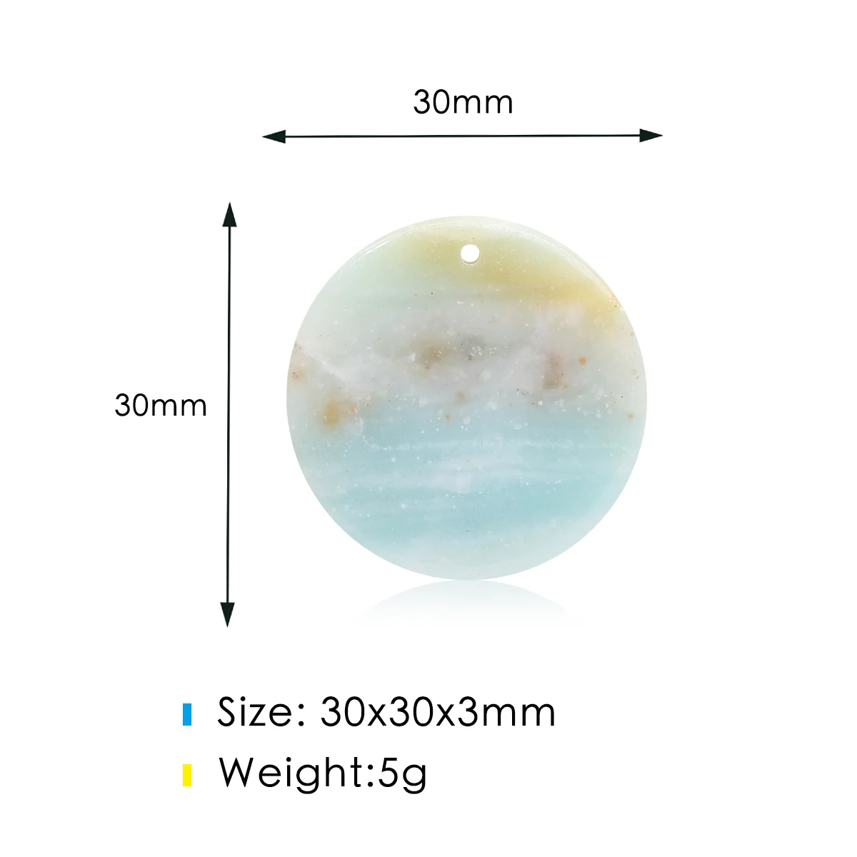 2pcNatural Stone round Lapis lazuli Pendants Big Round Punch Hole Crystal Charm for Jewelry Making Diy Necklace Earring Accessor