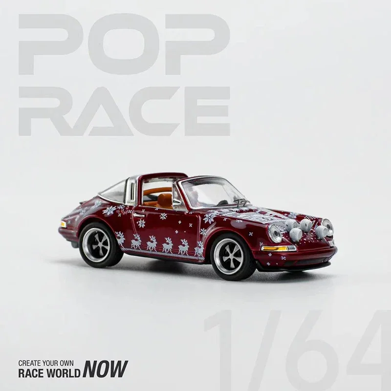 POPRace 1:64 Model Car RWB 964 Singer Alloy Die-Cast Vehicle - Christmas Version 2023