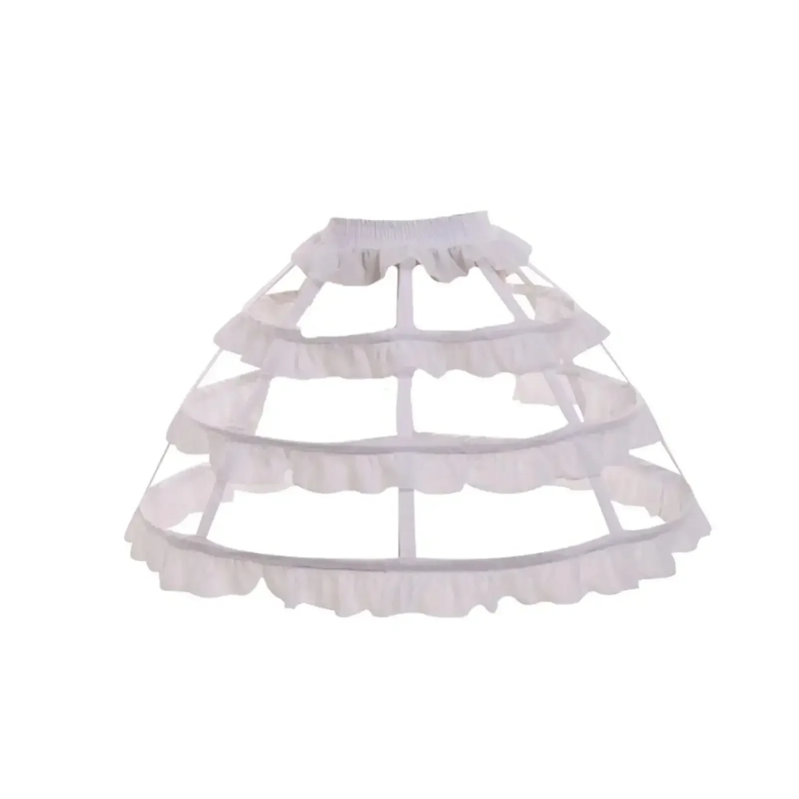 ผู้หญิง Hollow Leaf Lace Bird Cage กระดูกปลากระโปรงคอสเพลย์ชุดกระโปรง Petticoat ชุดเจ้าสาว