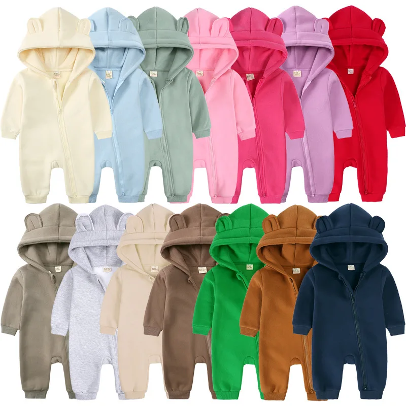 

Children's Clothing Autumn and Winter Infants Long-sleeved Climbing Clothes Warm Baby Onesies Baby Romper Europe and America