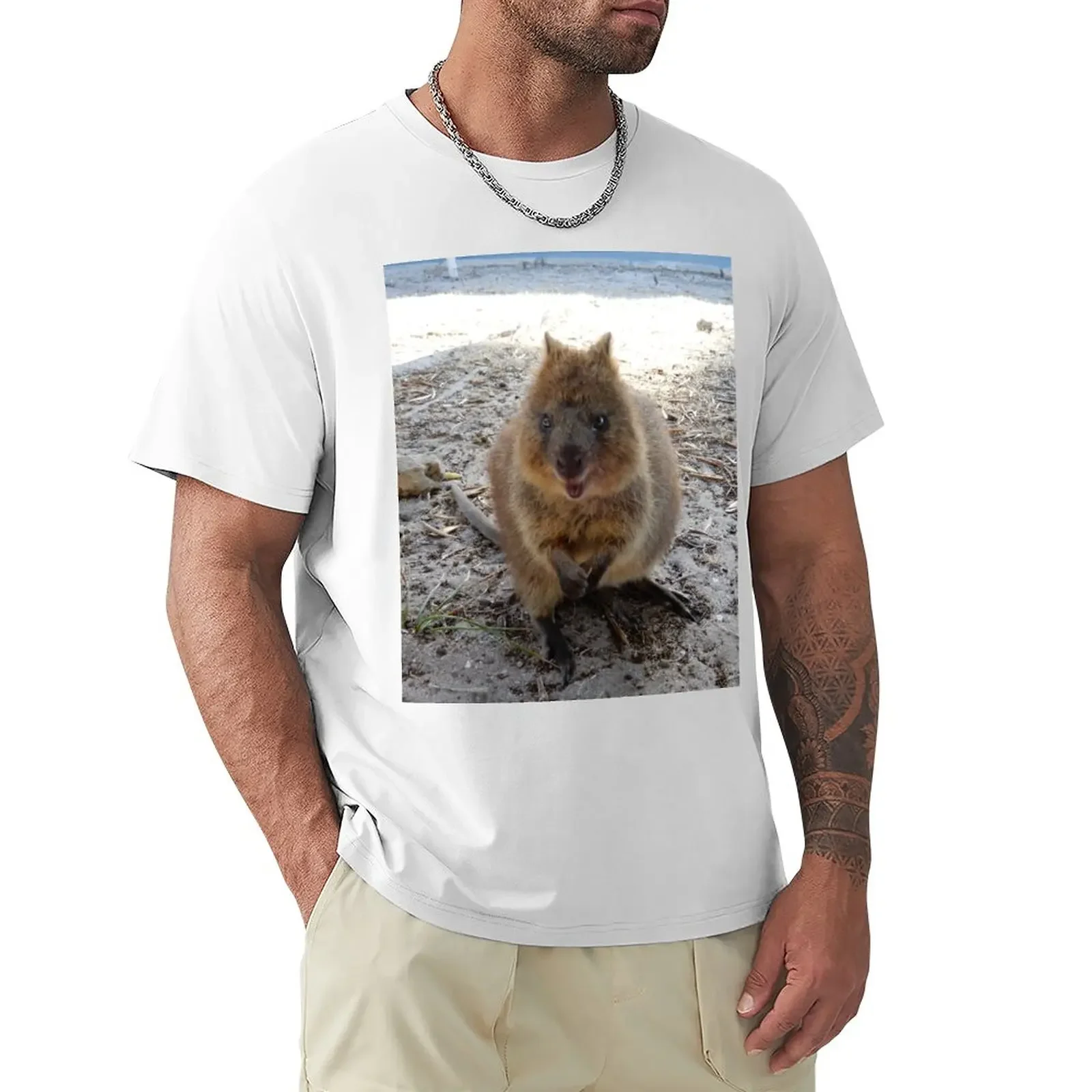 SMILE - Quokka Rottnest Island T-Shirt anime clothes oversized oversized t shirt men tops Unisex Summer Short Sleeve