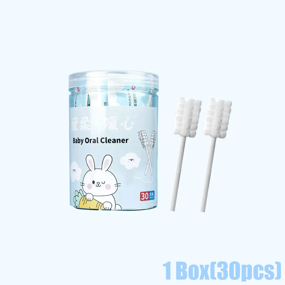 30PCS Baby Mouth Cleaning Stick Disposable Detergent Milk Tooth Veil Toothbrush Baby Tongue Wash Newborn Baby Teeth Care