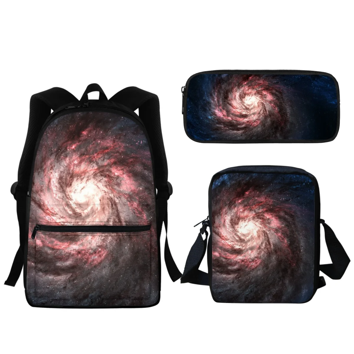 Impressão 3D Galaxy Mochila para Crianças Adolescentes, Bolsa Escolar Set para Meninos e Meninas, Mochilas Escolares, Bookbags, Lápis Case, Papelaria Presente, Novo