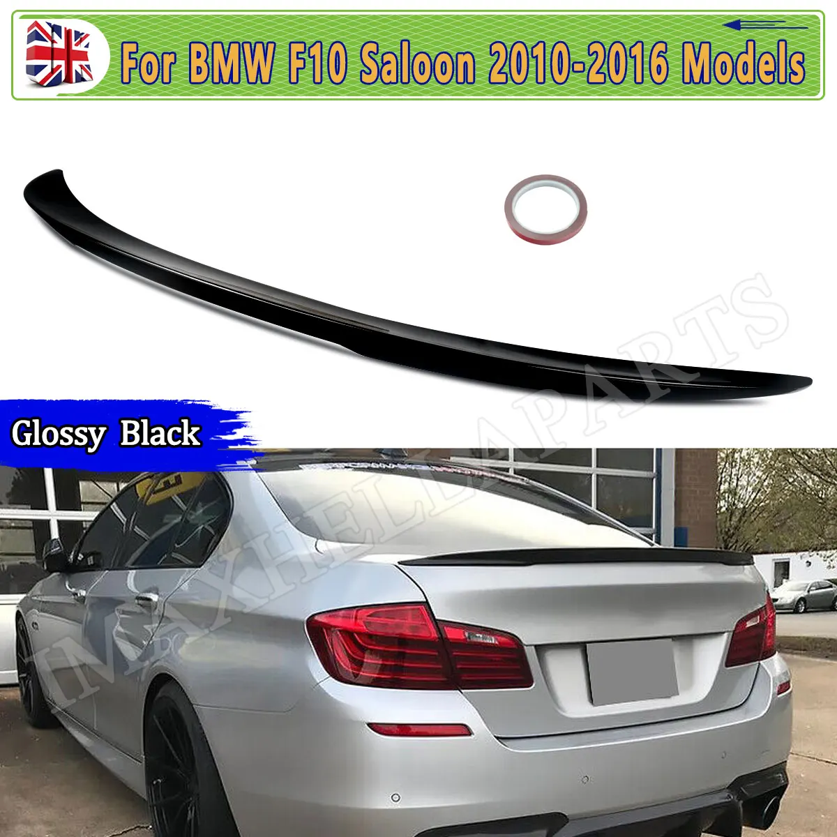 

Rear Boot Lip Spoiler For BMW 5 Series F10 2010 2011 2012 2013 2014 2015 2016 Gloss Black Performance Style Tail Trunk Roof Wing