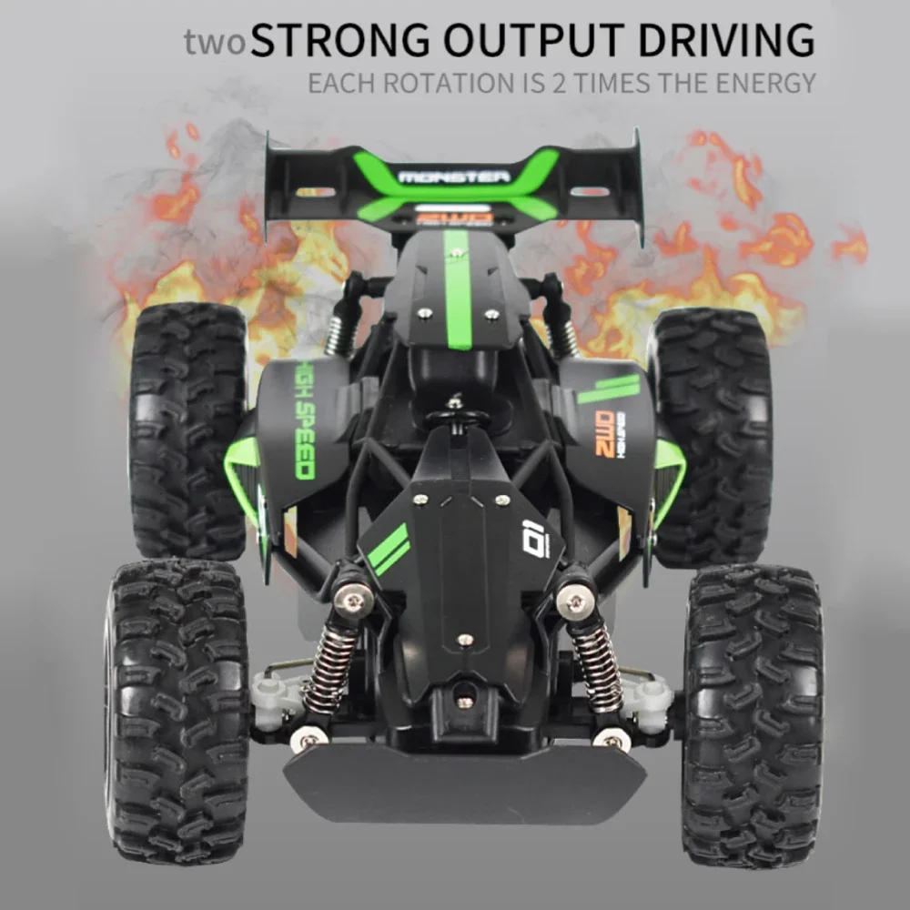 RC 자동차 1/18 고속 4륜구동 RC 차량 25km/h 오프로드 무선 조종 자동차 트럭 버기 장난감 소년 어린이 크리스마스 선물